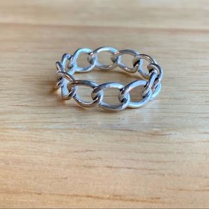 Sterling Silver Chain Link Ring size 7